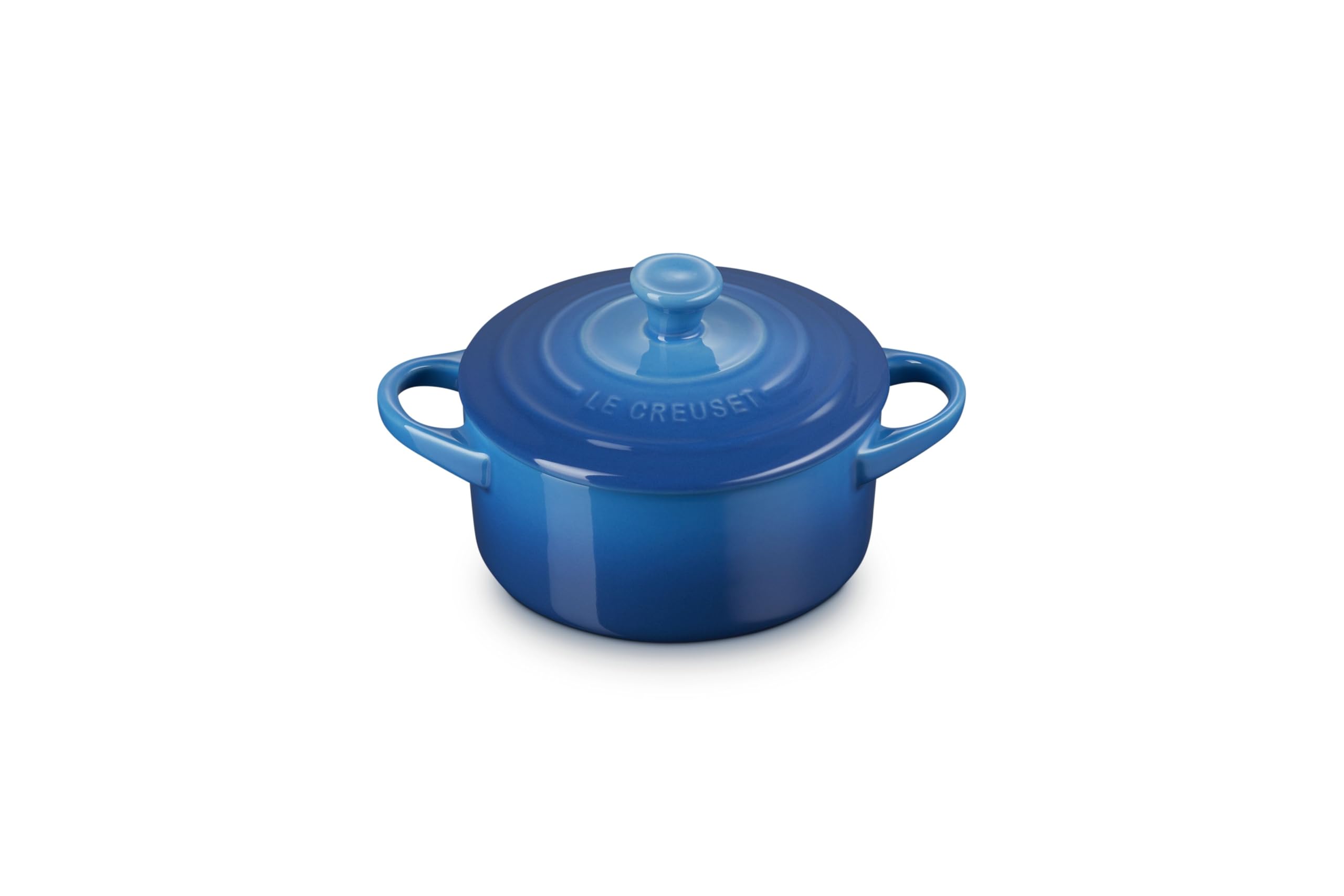 LE CREUSET ブルー 14cm Amazon.com: Le Creuset Stoneware Mini Round Cocotte, 14 oz